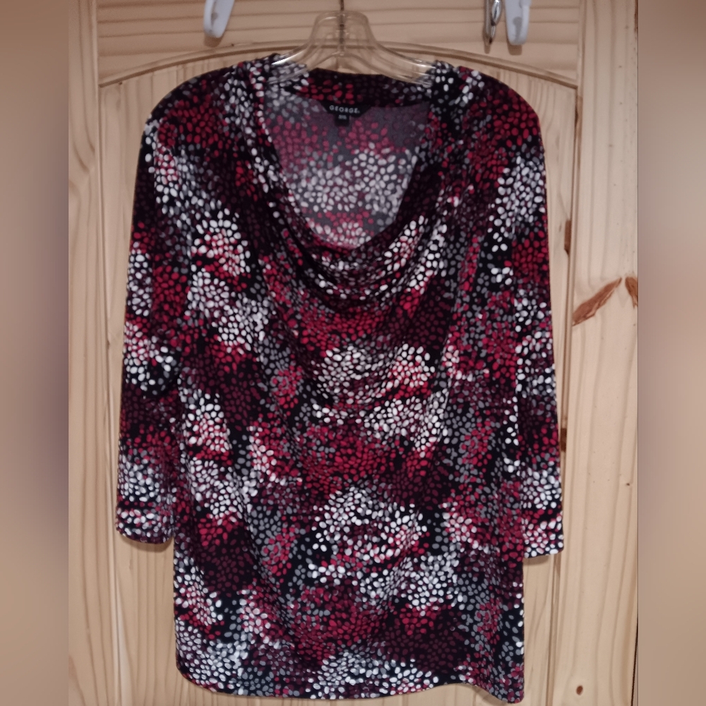 George Womens Black W/Multicolor Size XL